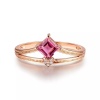 Natural Pink Tourmaline Ring,18k Rose Gold Tourmaline Engagement Ring,Wedding Ring, luxury Ring, soliture Ring, Princess cut Ring | Save 33% - Rajasthan Living 11