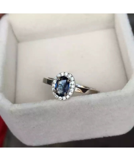 Natural Blue Sapphire Ring,925 Sterling Sliver,Engagement Ring,Wedding Ring, luxury Ring, soliture Ring,Ovel cut Ring | Save 33% - Rajasthan Living