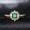 Natural Emerald Ring, 14k Solid Yellow Gold Engagement Ring, Wedding Ring, Emerald Ring, Luxury Ring, Ring/Band, Princess Cut Ring | Save 33% - Rajasthan Living 12