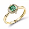 Natural Emerald Ring, 14k Solid Yellow Gold Engagement Ring, Wedding Ring, Emerald Ring, Luxury Ring, Ring/Band, Princess Cut Ring | Save 33% - Rajasthan Living 11