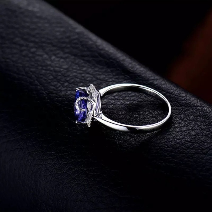 Natural Tanzanite Ring, 18k Solid White Gold Engagement Ring, Wedding Ring, Tanzanite Ring, luxury Ring, soliture Ring, Oval cut Ring | Save 33% - Rajasthan Living 10