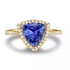 Natural Tanzanite Ring, 14k Solid Yellow Gold Engagement Ring, Wedding Ring, Tanzanite Ring, luxury Ring, soliture Ring, Trillion cut Ring | Save 33% - Rajasthan Living 12