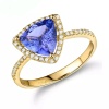Natural Tanzanite Ring, 14k Solid Yellow Gold Engagement Ring, Wedding Ring, Tanzanite Ring, luxury Ring, soliture Ring, Trillion cut Ring | Save 33% - Rajasthan Living 11