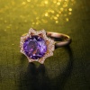 Natural Amethyst Ring, 18k Rose Gold, Amethyst Engagement Ring, Amethyst Ring, Wedding Ring, Luxury Ring, Ring/Band, Round Cut Ring | Save 33% - Rajasthan Living 15