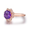 Natural Amethyst Ring, 18k Rose Gold, Amethyst Engagement Ring, Amethyst Ring, Wedding Ring, Luxury Ring, Ring/Band, Round Cut Ring | Save 33% - Rajasthan Living 13