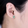 Natural Emerald Studs Earrings, 18k White Gold, Emerald Studs Earrings, Emerald Silver Earrings, Luxury Earrings, Ovel Cut Stone Earrings | Save 33% - Rajasthan Living 13