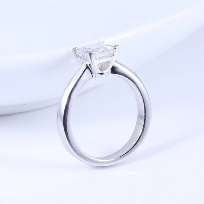 Moissanite Ring, 925 Sterling Silver, 1.3ct Moissanite Ring, Engagement Ring, Wedding Ring, Luxury Ring, Ring/Band, Princess Cut Ring | Save 33% - Rajasthan Living 8