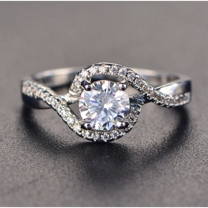 925 Sterling Silver Lab White Topaz Ring, Topaz Engagement Ring, Statement Ring, Engagement and Wedding Ring, Wedding Ring, luxury Ring | Save 33% - Rajasthan Living 5