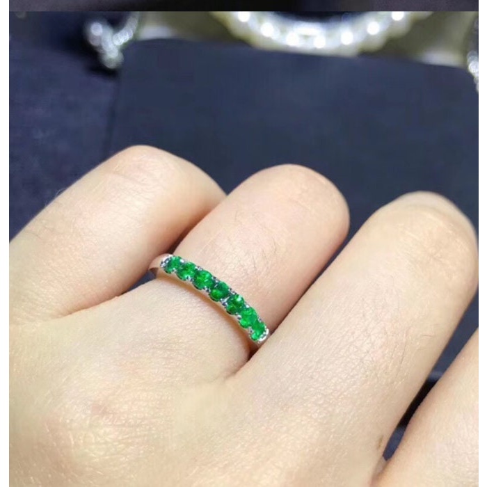Natural Emerald Woman Ring, 925 Sterling Silver, Emerald Ring, Statement Ring, Engagement and Wedding Ring | Save 33% - Rajasthan Living 8