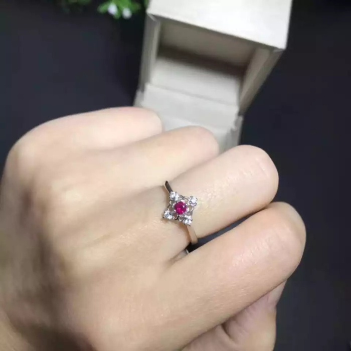 Natural Ruby Ring,925 Sterling Silver,Engagement Ring, Wedding Ring, Luxury Ring, Ring/Band, Round Cut Ring | Save 33% - Rajasthan Living 9