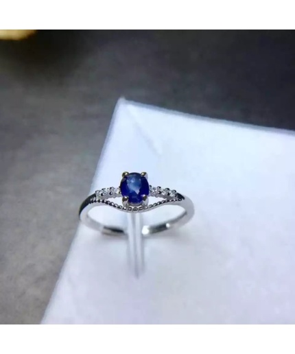 Natural Blue Sapphire Ring,925 Sterling Sliver,Engagement Ring,Wedding Ring, luxury Ring, soliture Ring, Oval cut Ring | Save 33% - Rajasthan Living 3
