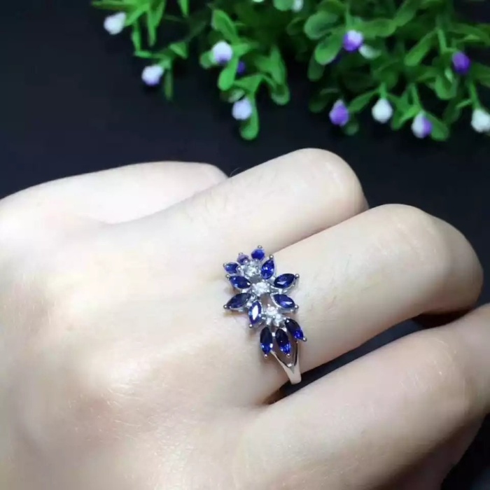 Natural Blue Sapphire Ring,925 Sterling Sliver,Engagement Ring,Wedding Ring, luxury Ring, soliture Ring, Marquise cut Ring | Save 33% - Rajasthan Living 8
