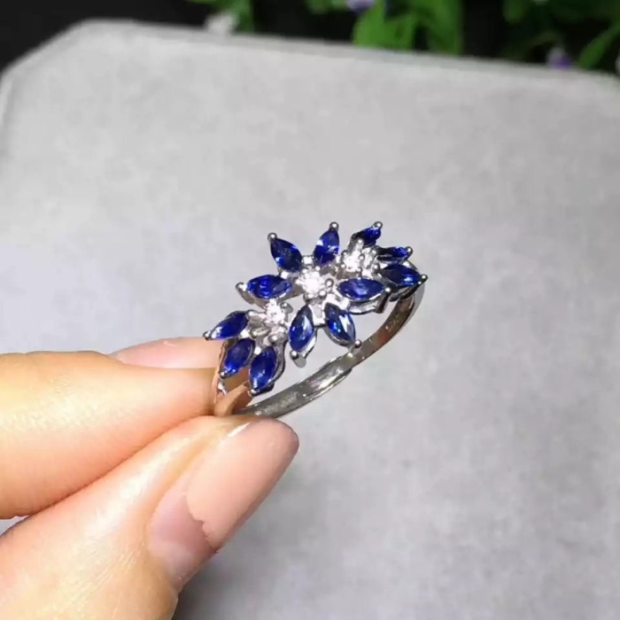 Natural Blue Sapphire Ring,925 Sterling Sliver,Engagement Ring,Wedding Ring, luxury Ring, soliture Ring, Marquise cut Ring | Save 33% - Rajasthan Living 7