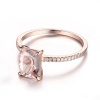 Natural Morganite Ring, 10k Rose Gold Ring, Pink Morganite Ring, Engagement Ring, Wedding Ring, Luxury Ring, Ring/Band, Cushion Cut Ring | Save 33% - Rajasthan Living 13