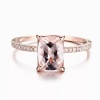 Natural Morganite Ring, 10k Rose Gold Ring, Pink Morganite Ring, Engagement Ring, Wedding Ring, Luxury Ring, Ring/Band, Cushion Cut Ring | Save 33% - Rajasthan Living 10