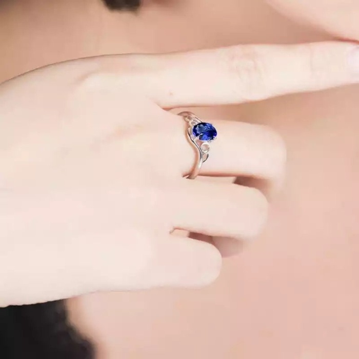 Natural Tanzanite Ring, 18k Solid White Gold Engagement Ring, Wedding Ring, Tanzanite Ring, luxury Ring, soliture Ring, Oval cut Ring | Save 33% - Rajasthan Living 10