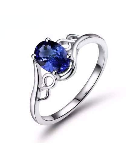 Natural Tanzanite Ring, 18k Solid White Gold Engagement Ring, Wedding Ring, Tanzanite Ring, luxury Ring, soliture Ring, Oval cut Ring | Save 33% - Rajasthan Living