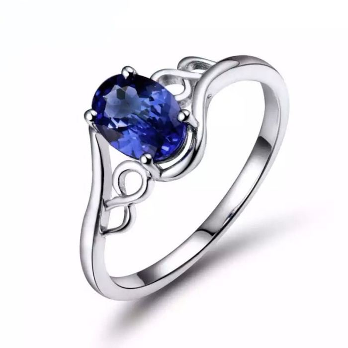 Natural Tanzanite Ring, 18k Solid White Gold Engagement Ring, Wedding Ring, Tanzanite Ring, luxury Ring, soliture Ring, Oval cut Ring | Save 33% - Rajasthan Living 5