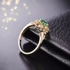 Natural Emerald Ring, 14k Solid Yellow Gold Engagement Ring, Wedding Ring, Emerald Ring, Luxury Ring, Ring/Band, OvalCut Ring | Save 33% - Rajasthan Living 14