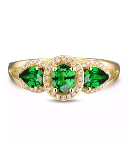 Natural Tsavorite Ring, 14k Yellow Gold Ring, Tsavorite Ring, Engagement Ring, Wedding Ring, Luxury Ring, Ring/Band, Oval Cut Ring | Save 33% - Rajasthan Living 3