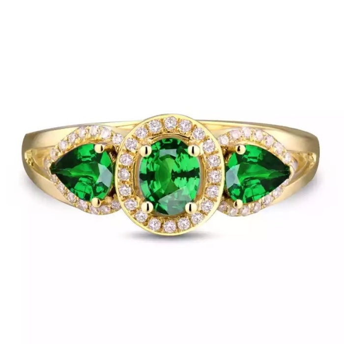 Natural Tsavorite Ring, 14k Yellow Gold Ring, Tsavorite Ring, Engagement Ring, Wedding Ring, Luxury Ring, Ring/Band, Oval Cut Ring | Save 33% - Rajasthan Living 6