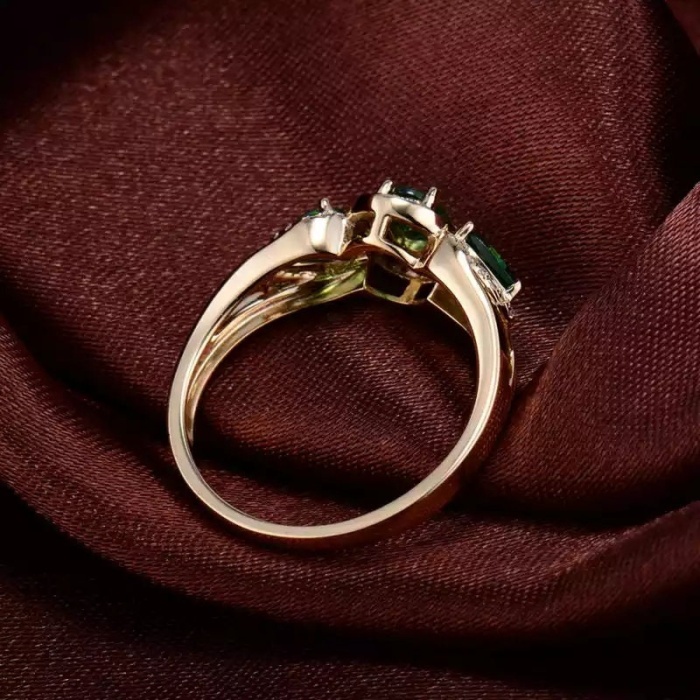 Natural Tsavorite Ring, 14k Yellow Gold Ring, Tsavorite Ring, Engagement Ring, Wedding Ring, Luxury Ring, Ring/Band, Oval Cut Ring | Save 33% - Rajasthan Living 8