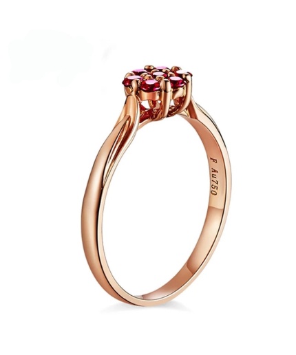 Natural Ruby Ring, 18k Solid Rose Gold Engagement Ring, Wedding Ring, Luxury Ring, Ring/Band, Square Cut Ring | Save 33% - Rajasthan Living 3