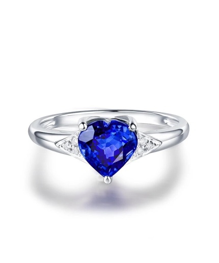Natural Tanzanite Ring, 18k Solid White Gold Engagement Ring, Wedding Ring, Tanzanite Ring, luxury Ring, soliture Ring, Heart cut Ring | Save 33% - Rajasthan Living 3