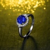 Natural Tanzanite Ring, 14k Solid White Gold Engagement Ring, Wedding Ring, Tanzanite Ring, luxury Ring, soliture Ring, Round cut Ring | Save 33% - Rajasthan Living 14