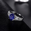 Natural Tanzanite Ring, 14k Solid White Gold Engagement Ring, Wedding Ring, Tanzanite Ring, luxury Ring, soliture Ring, Oval cut Ring | Save 33% - Rajasthan Living 14