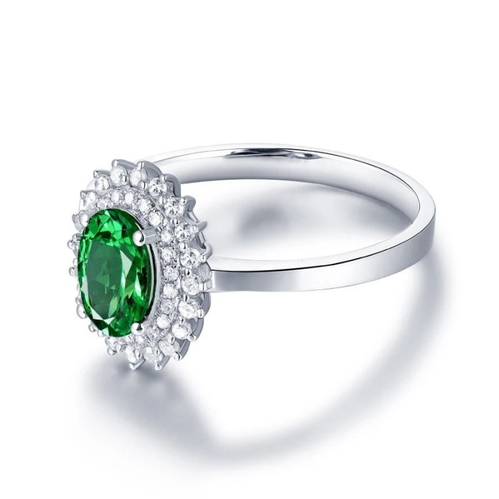 Natural Tsavorite Ring, 14k White Gold Ring, Tsavorite Ring, Engagement Ring, Wedding Ring, Luxury Ring, Ring/Band, Oval Cut Ring | Save 33% - Rajasthan Living 9