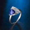 Natural Tanzanite Ring, 18k Solid White Gold Engagement Ring, Wedding Ring, Tanzanite Ring, luxury Ring, soliture Ring, Trillion cut Ring | Save 33% - Rajasthan Living 14