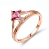 Natural Pink Tourmaline Ring,18k Rose Gold Tourmaline Engagement Ring,Wedding Ring, luxury Ring, soliture Ring, Princess cut Ring | Save 33% - Rajasthan Living 10