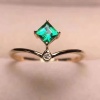 Natural Emerald Ring, 18k Solid Yellow Gold Engagement Ring, Wedding Ring, Emerald Ring, Luxury Ring, Ring/Band, Princess Cut Ring | Save 33% - Rajasthan Living 8