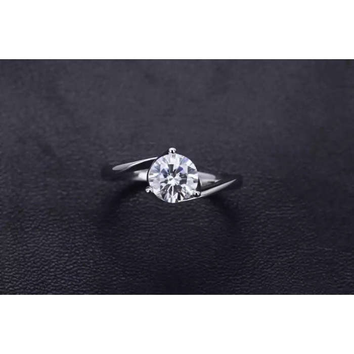 Moissanite Ring, 925 Sterling Silver, 1ct, 2ct, 3ct Moissanite Ring, Engagement Ring, Wedding Ring, Luxury Ring, Ring/Band, Round Cut Ring | Save 33% - Rajasthan Living 11