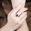 Natural Amethyst Ring, 18k Rose Gold, Amethyst Engagement Ring, Amethyst Ring, Wedding Ring, Luxury Ring, Ring/Band, Round Cut Ring | Save 33% - Rajasthan Living 16