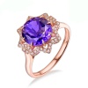 Natural Amethyst Ring, 18k Rose Gold, Amethyst Engagement Ring, Amethyst Ring, Wedding Ring, Luxury Ring, Ring/Band, Round Cut Ring | Save 33% - Rajasthan Living 11