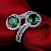 Natural Tsavorite Ring, 14k White Gold Ring, Tsavorite Ring, Engagement Ring, Wedding Ring, Luxury Ring, Ring/Band, Round Cut Ring | Save 33% - Rajasthan Living 14