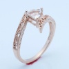 Morganite Ring, 14k Rose Gold Ring, Pink Morganite Ring, Engagement Ring, Wedding Ring, Luxury Ring, Ring/Band, Trillion Cut Ring | Save 33% - Rajasthan Living 14