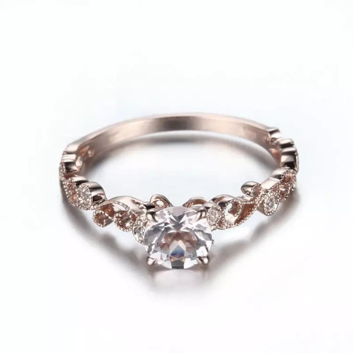 Morganite Ring, 14k Rose Gold Ring, Pink Morganite Ring, Engagement Ring, Wedding Ring, Luxury Ring, Ring/Band, Round Cut Ring | Save 33% - Rajasthan Living 6