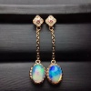 Natural Opal Drop Earrings, 925 Sterling Silver, Opal Drop Earrings, Earrings, Opal Earrings, Luxury Earrings, Oval Stone Earrings | Save 33% - Rajasthan Living 13