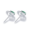 Natural Emerald Studs Earrings, 18k White Gold, Emerald Studs Earrings, Emerald Silver Earrings, Luxury Earrings, Ovel Cut Stone Earrings | Save 33% - Rajasthan Living 16