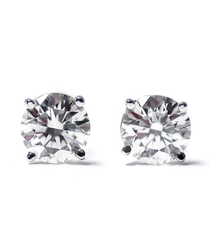 Natural Diamond Woman Stud Earrings, 14k White Gold Earrings, Diamond Stud, Statement Earrings, Engagement and Wedding Earrings | Save 33% - Rajasthan Living