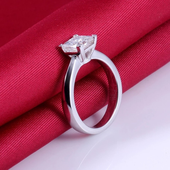 Moissanite Ring, 925 Sterling Silver, 1.3ct Moissanite Ring, Engagement Ring, Wedding Ring, Luxury Ring, Ring/Band, Princess Cut Ring | Save 33% - Rajasthan Living 9