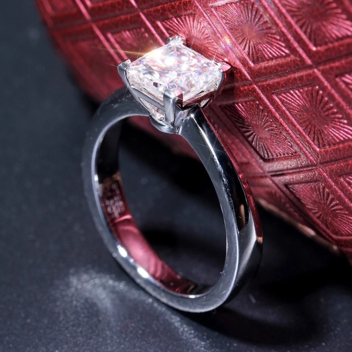 Moissanite Ring, 925 Sterling Silver, 1.3ct Moissanite Ring, Engagement Ring, Wedding Ring, Luxury Ring, Ring/Band, Princess Cut Ring | Save 33% - Rajasthan Living 10