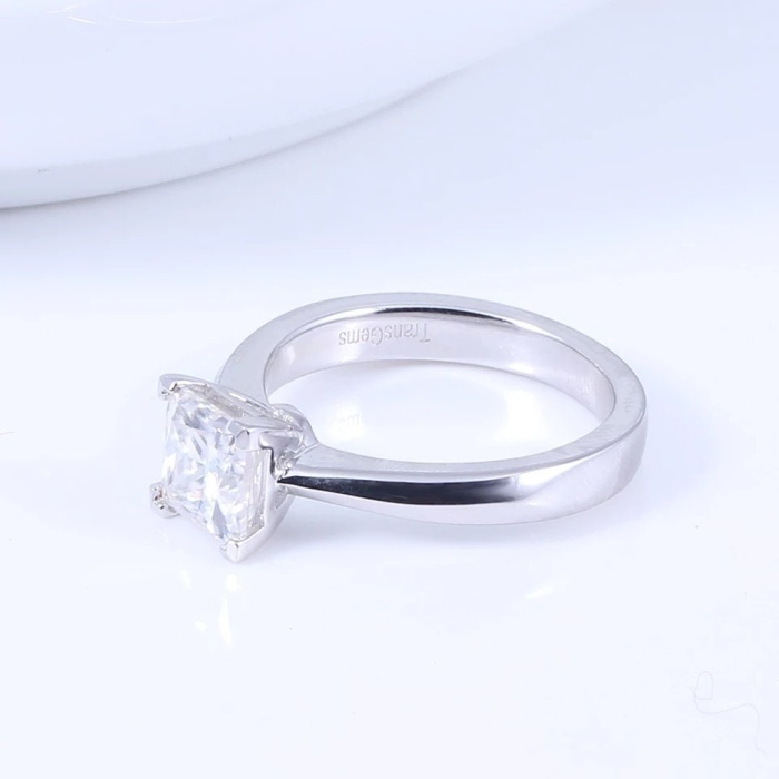 Moissanite Ring, 925 Sterling Silver, 1.3ct Moissanite Ring, Engagement Ring, Wedding Ring, Luxury Ring, Ring/Band, Princess Cut Ring | Save 33% - Rajasthan Living 7