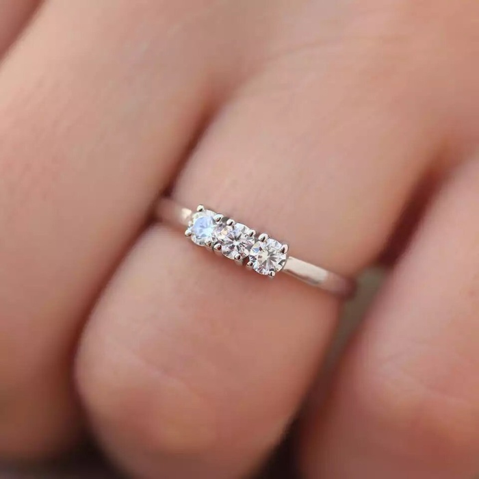 Moissanite Ring, 925 Sterling Silver, 0.6ct Moissanite Ring, Engagement Ring, Wedding Ring, Luxury Ring, Ring/Band, Round Cut Ring | Save 33% - Rajasthan Living 6