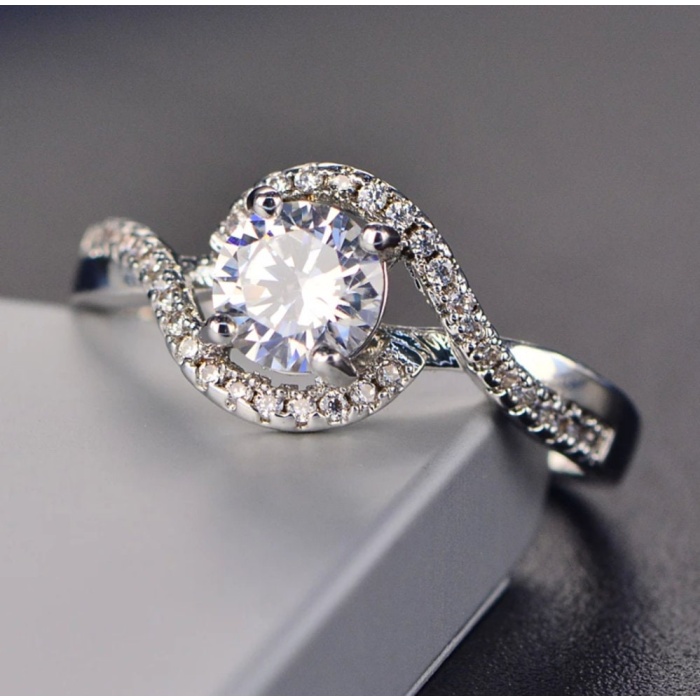 925 Sterling Silver Lab White Topaz Ring, Topaz Engagement Ring, Statement Ring, Engagement and Wedding Ring, Wedding Ring, luxury Ring | Save 33% - Rajasthan Living 6