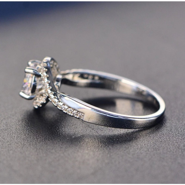 925 Sterling Silver Lab White Topaz Ring, Topaz Engagement Ring, Statement Ring, Engagement and Wedding Ring, Wedding Ring, luxury Ring | Save 33% - Rajasthan Living 8