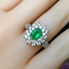 Natural Emerald & Cubic Zirconia Woman Ring, 925 Sterling Silver, Emerald Ring, Statement Ring, Engagement and Wedding Ring | Save 33% - Rajasthan Living 13